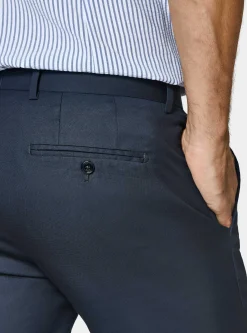 Pantaloni abito in cotone armaturato