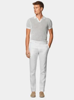 Pantaloni abito in puro lino