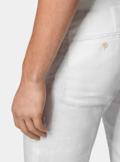 Pantaloni abito in puro lino