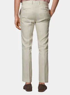 Pantaloni abito in puro lino