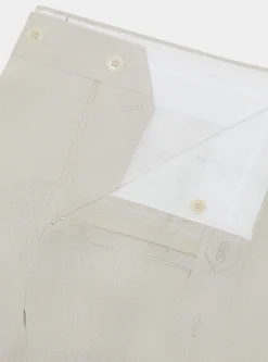 Pantaloni abito in puro lino