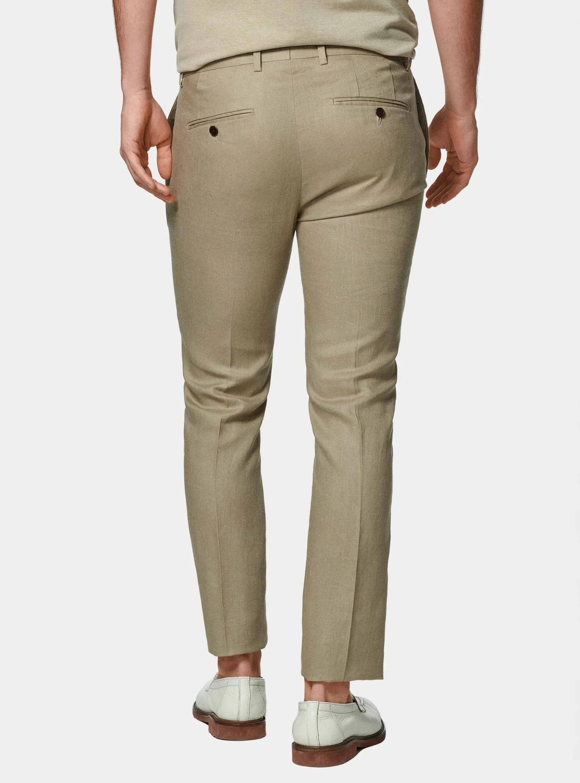 Pantaloni abito in puro lino