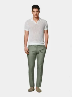 Pantaloni abito in puro lino