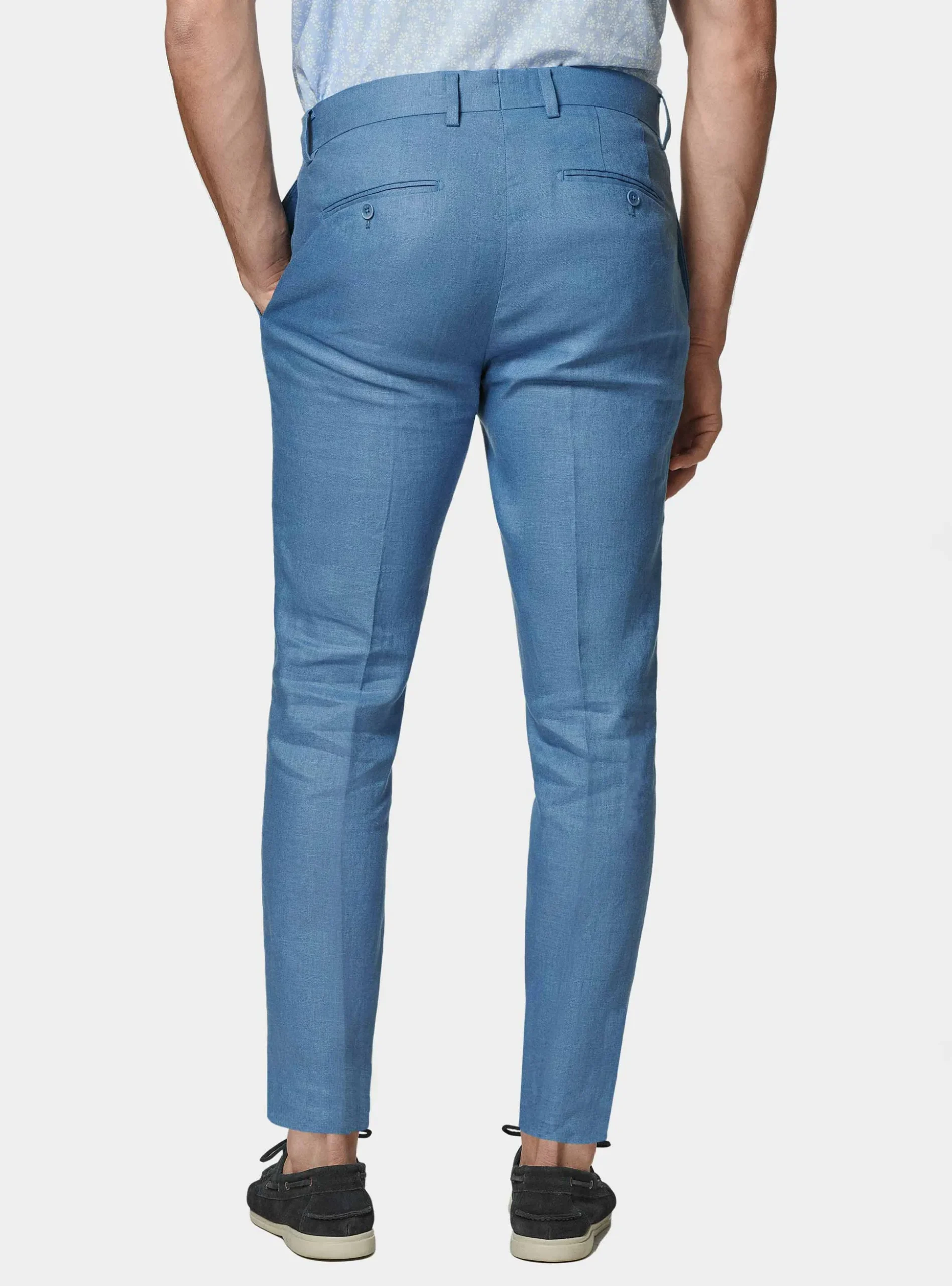 Pantaloni abito in puro lino