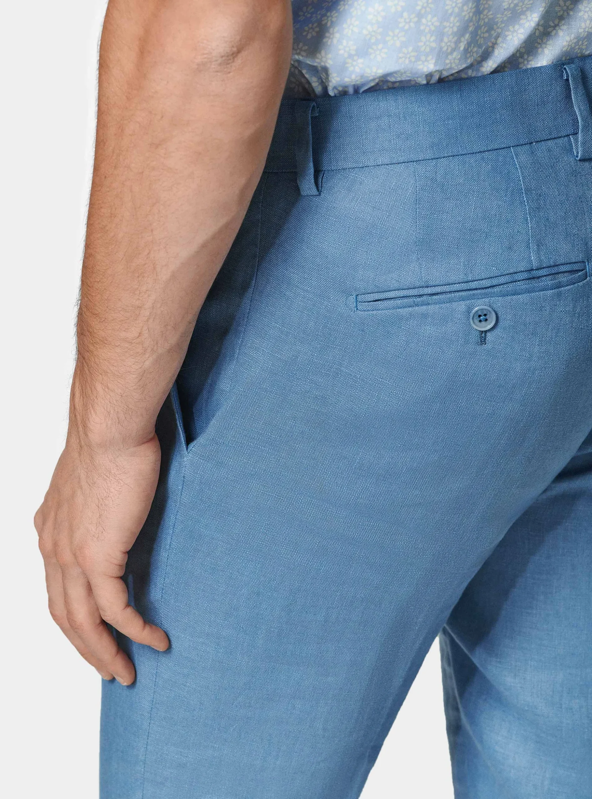 Pantaloni abito in puro lino