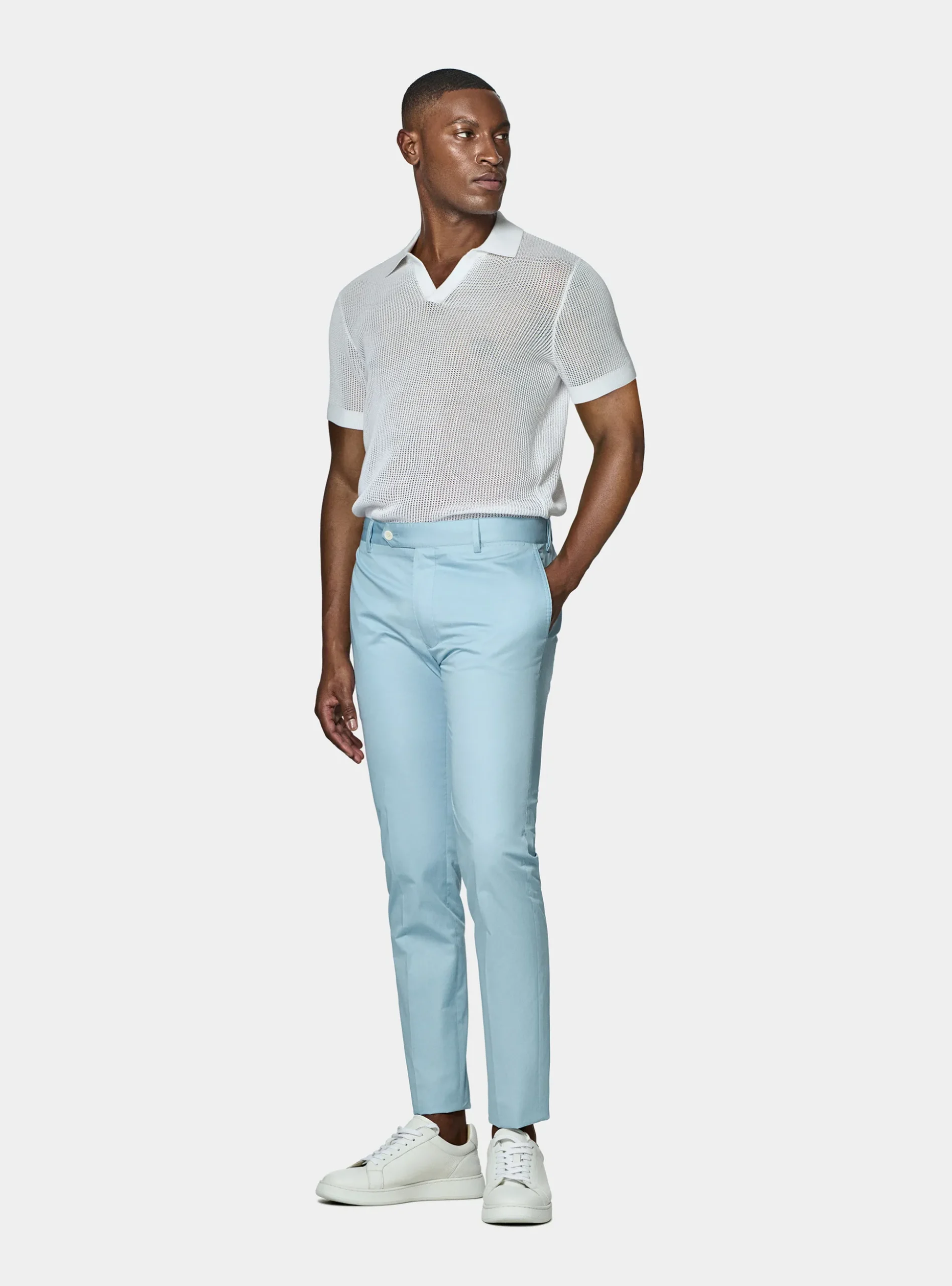 Pantaloni chino in twill leggero