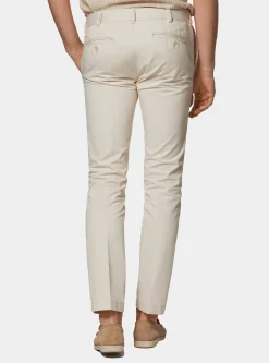 Pantaloni chino slim fit in cotone twill