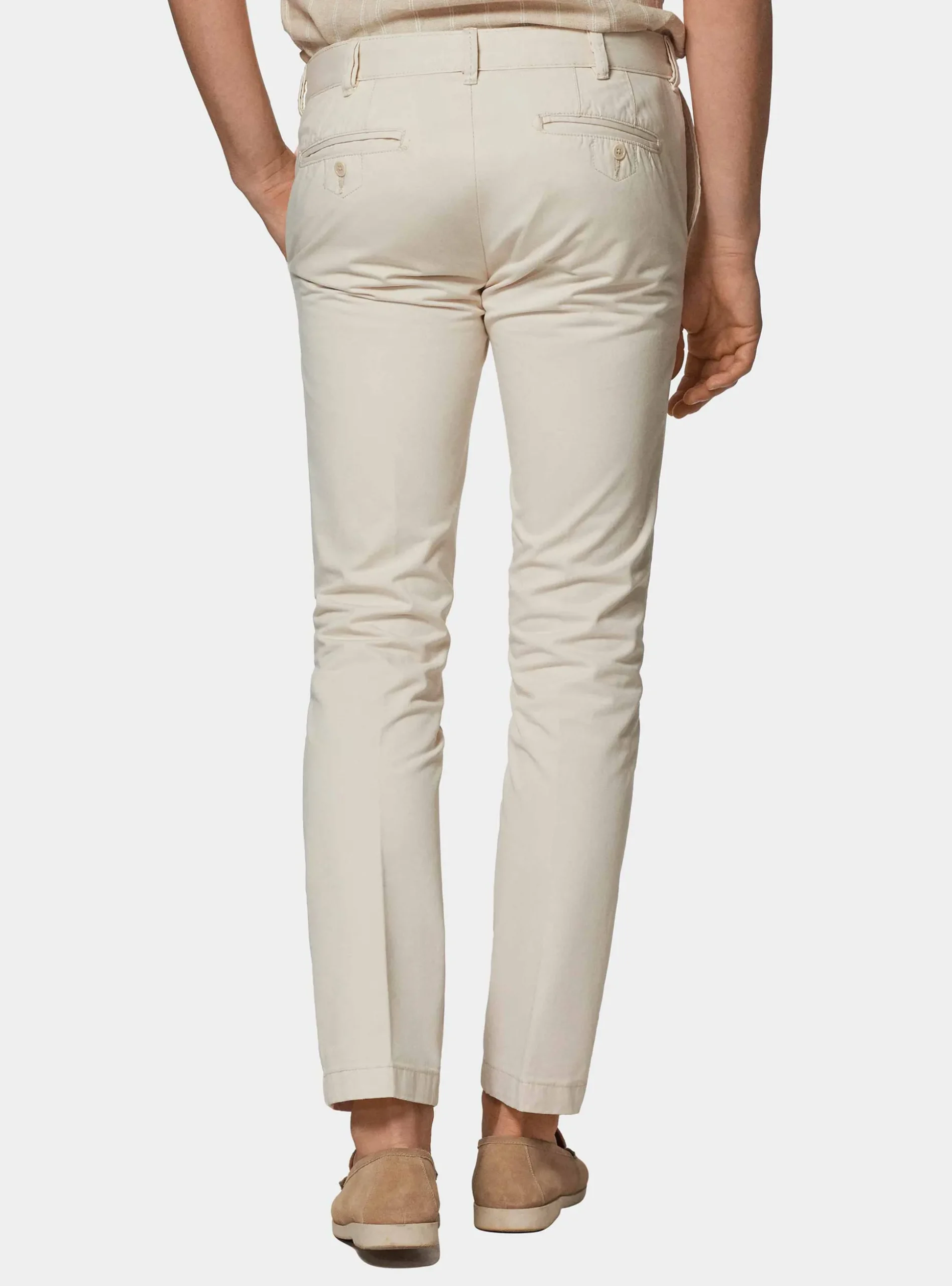 Pantaloni chino slim fit in cotone twill