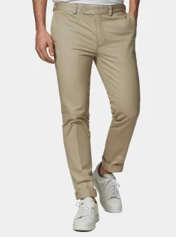Pantaloni chino slim fit in cotone twill