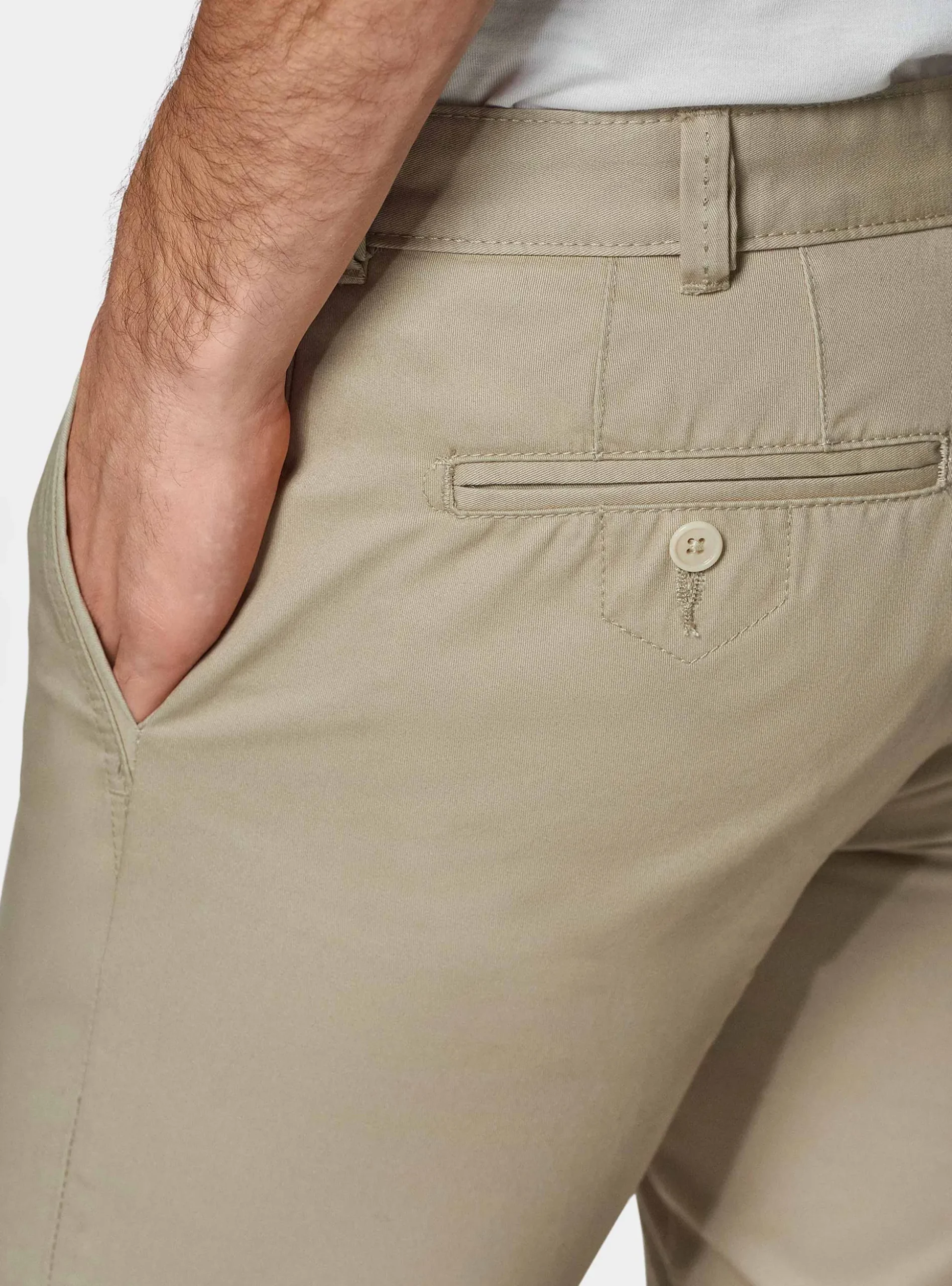 Pantaloni chino slim fit in cotone twill