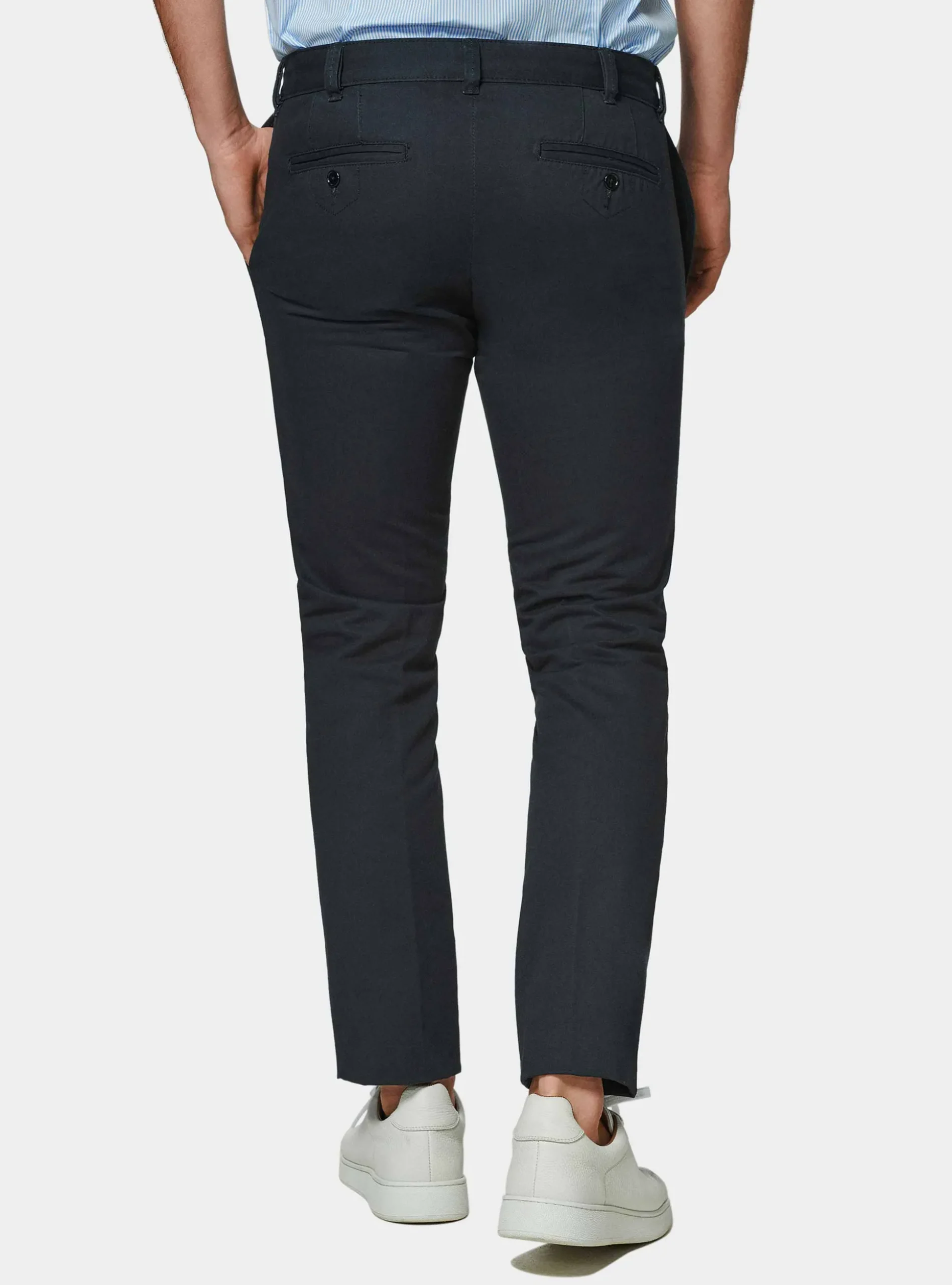 Pantaloni chino slim fit in cotone twill