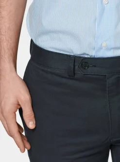 Pantaloni chino slim fit in cotone twill