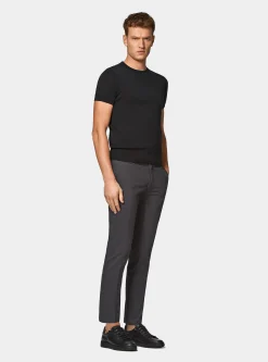 Pantaloni chino slim fit in cotone twill
