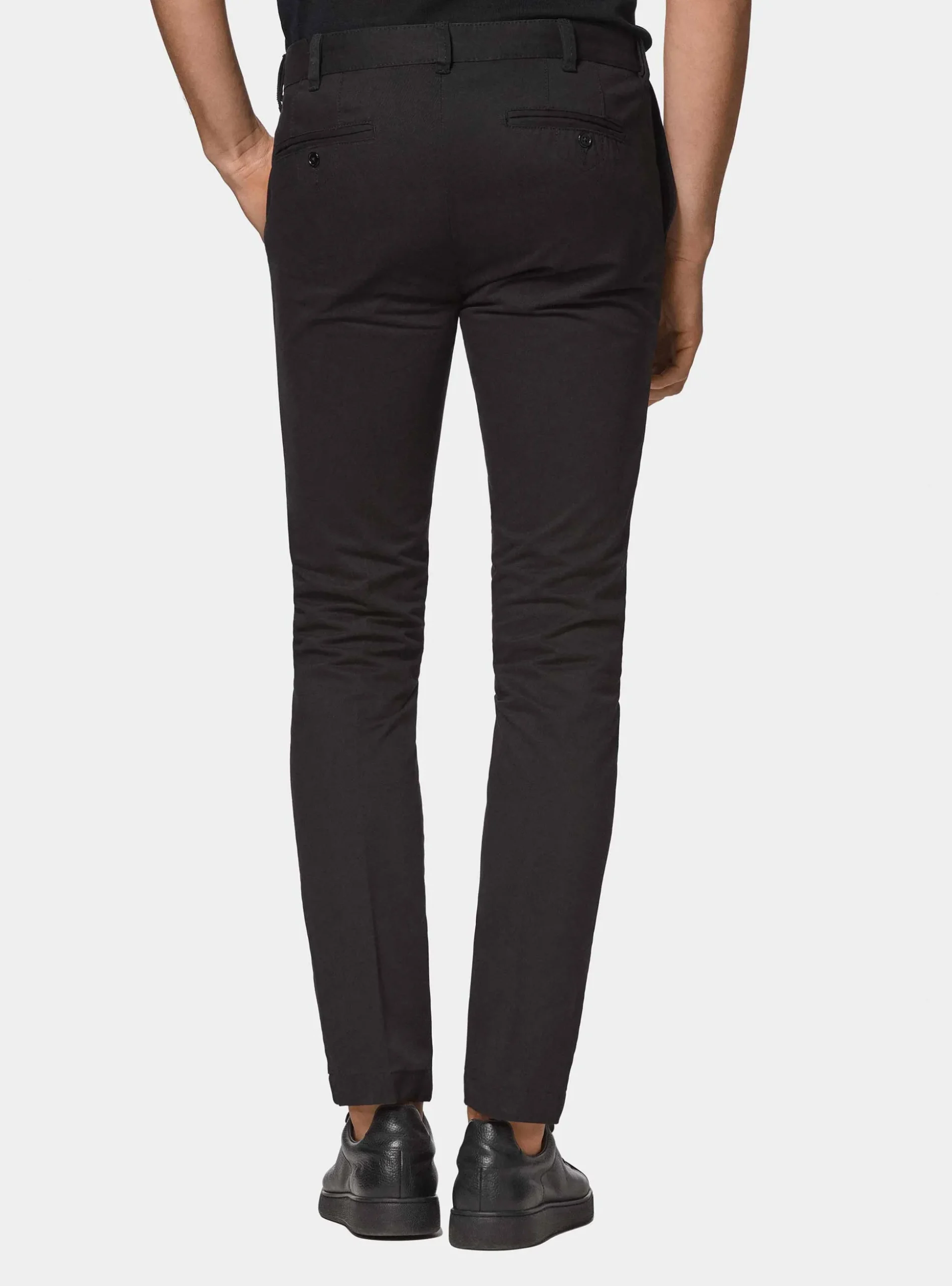 Pantaloni chino slim fit in cotone twill