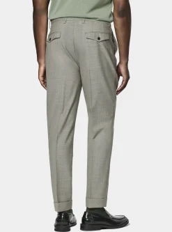 Pantaloni doppia pince in pura lana Vitale Barberis Canonico