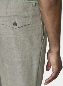 Pantaloni doppia pince in pura lana Vitale Barberis Canonico