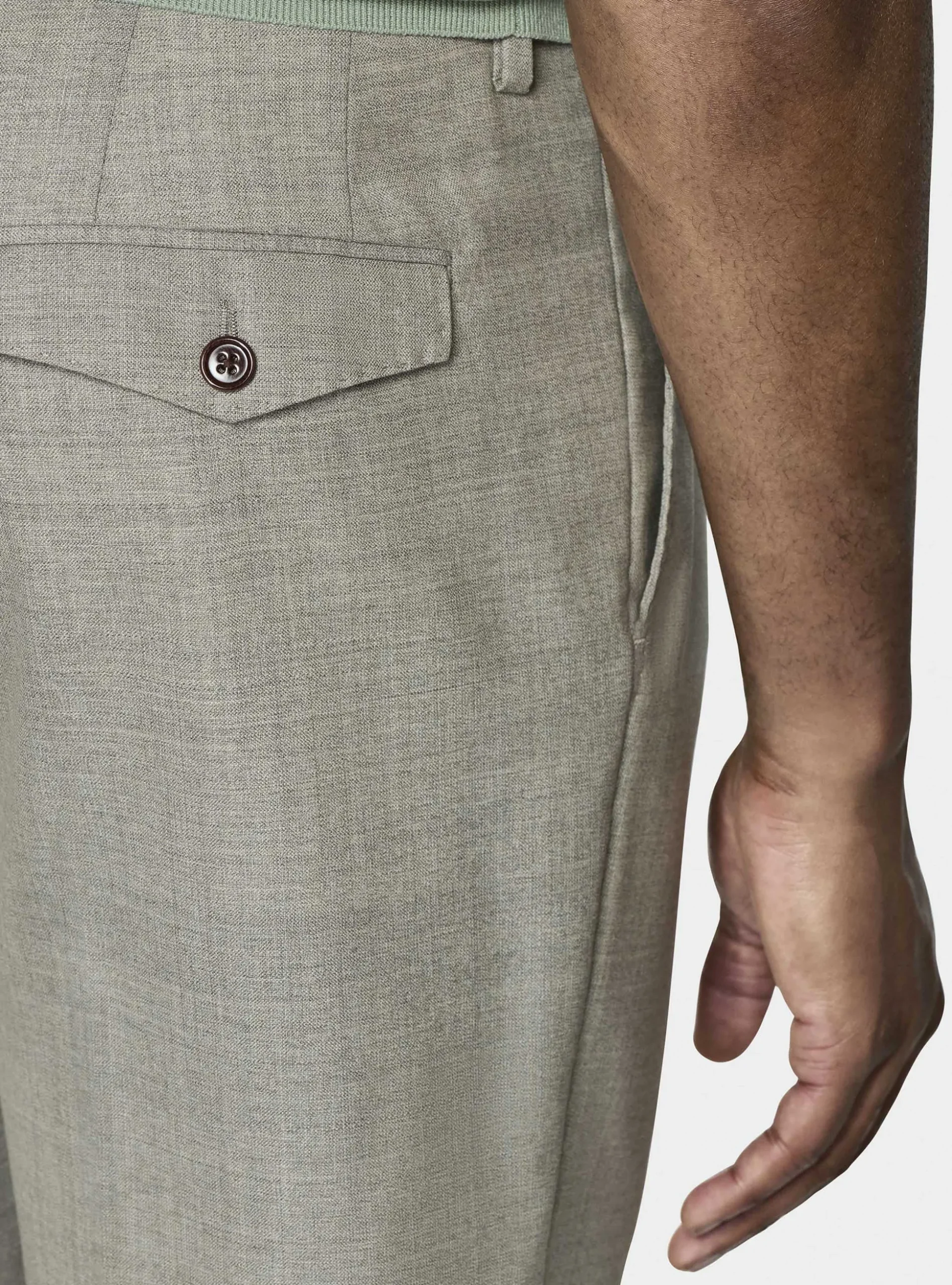 Pantaloni doppia pince in pura lana Vitale Barberis Canonico