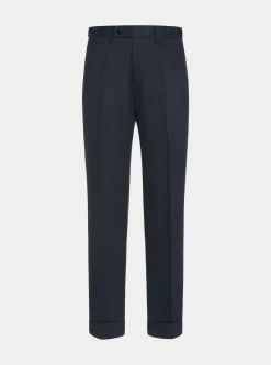 Pantaloni doppia pince in puro lino