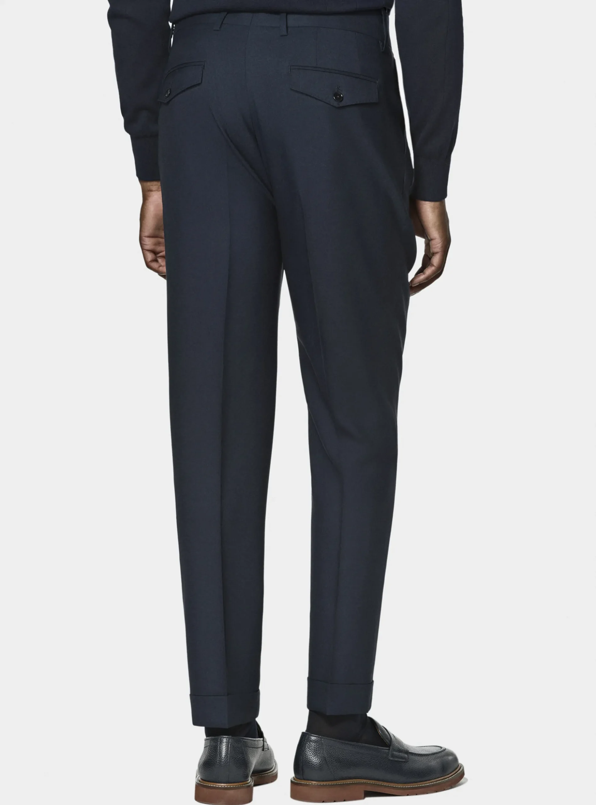 Pantaloni doppia pince in pura lana Vitale Barberis Canonico