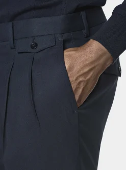 Pantaloni doppia pince in pura lana Vitale Barberis Canonico