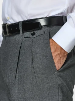Pantaloni doppia pince in pura lana Vitale Barberis Canonico