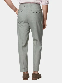 Pantaloni doppia pince in pura lana Vitale Barberis Canonico