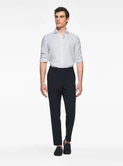 Pantaloni drop 4 in pura lana