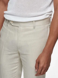 Pantaloni in puro lino