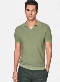 Polo in maglia links in cotone extrafine