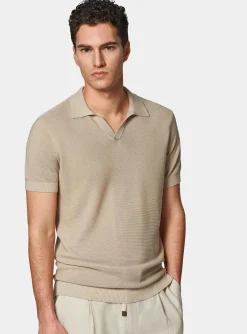 Polo in maglia links in cotone extrafine