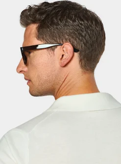 Polo in maglia senza bottoni in cotone extrafine