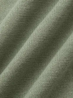 Polo in maglia senza bottoni in cotone extrafine