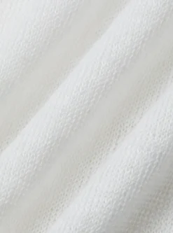 Polo in maglia senza bottoni in puro lino