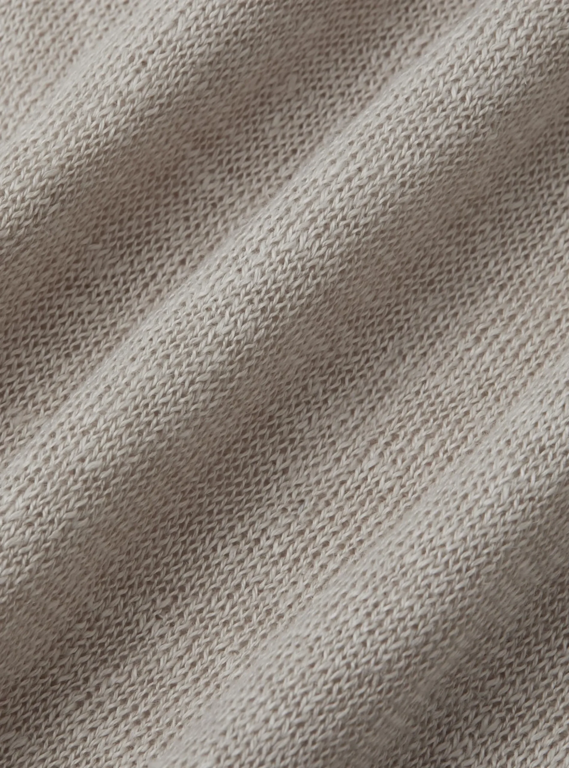 Polo in maglia senza bottoni in puro lino