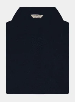 Polo in maglia senza bottoni in puro lino