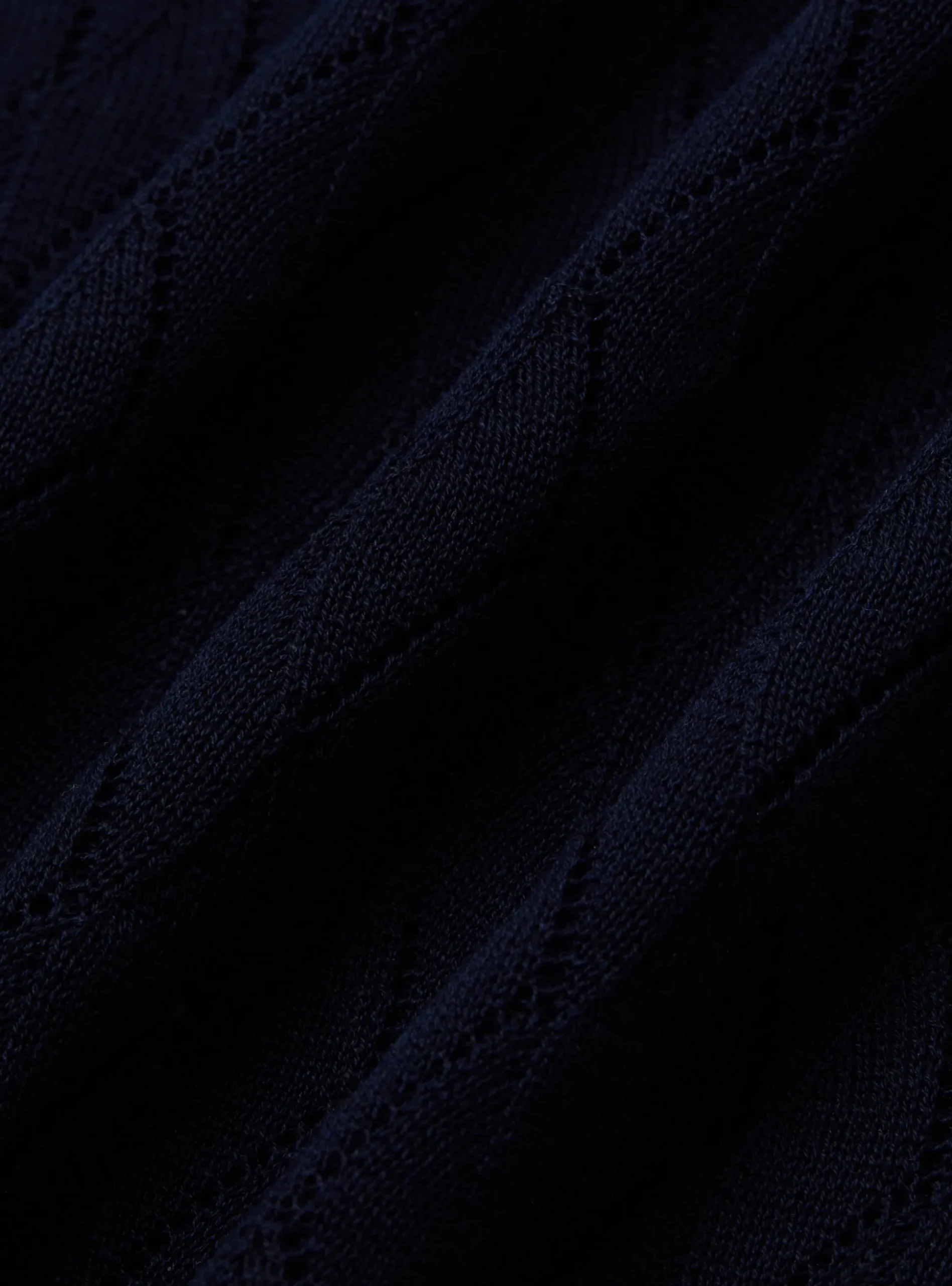 Polo in maglia traforata senza bottoni in cotone e seta