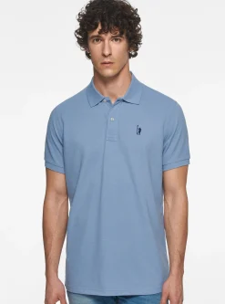 Polo in piquet con ricamo
