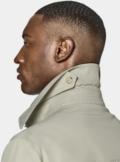 Trench in twill di cotone