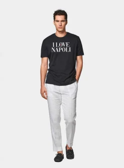 T-shirt in cotone Supima con stampa Love Napoli