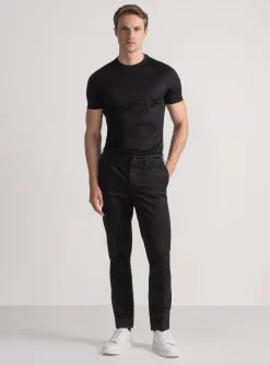 T-shirt manica corta in cotone filo di scozia