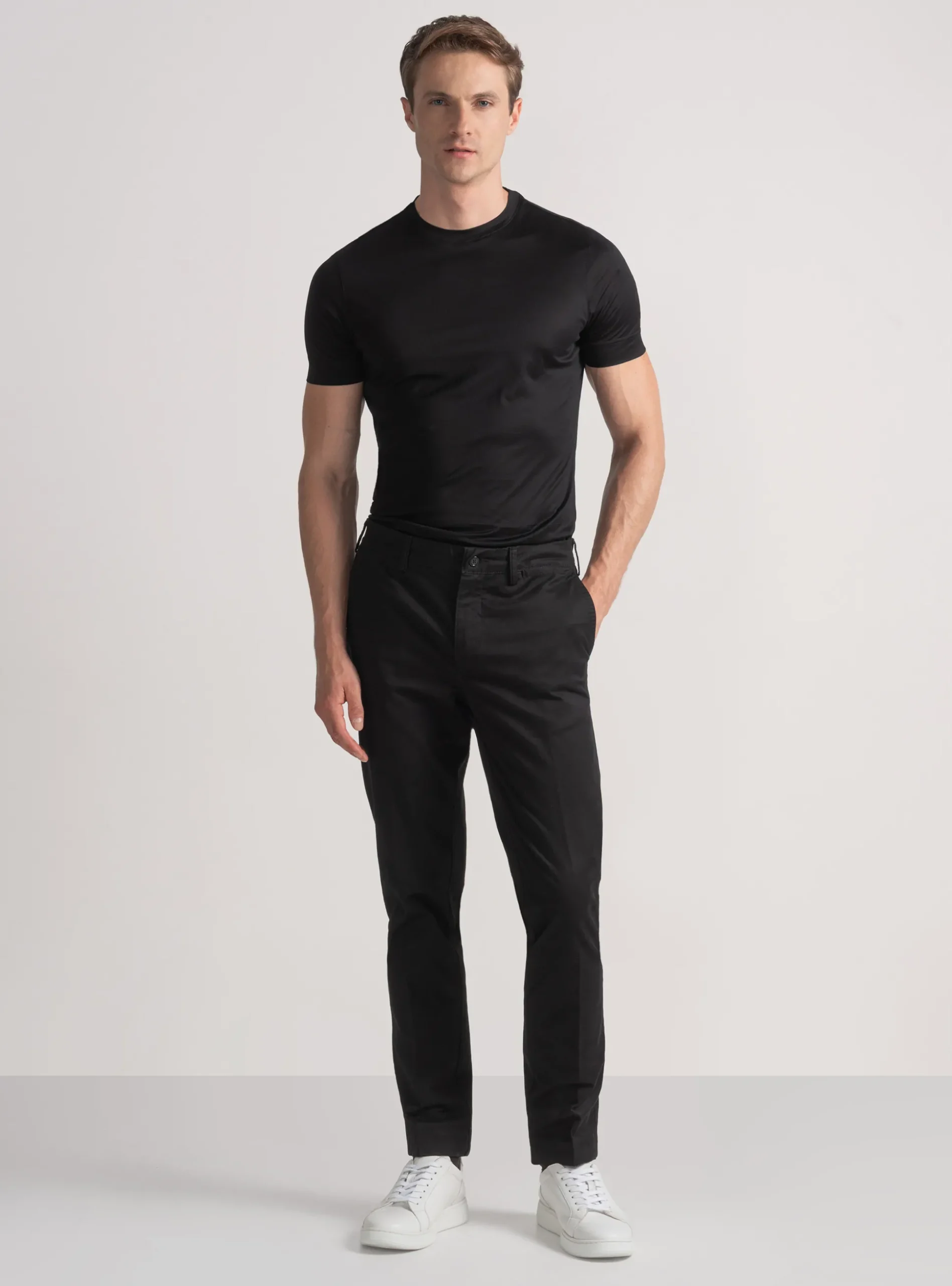 T-shirt manica corta in cotone filo di scozia