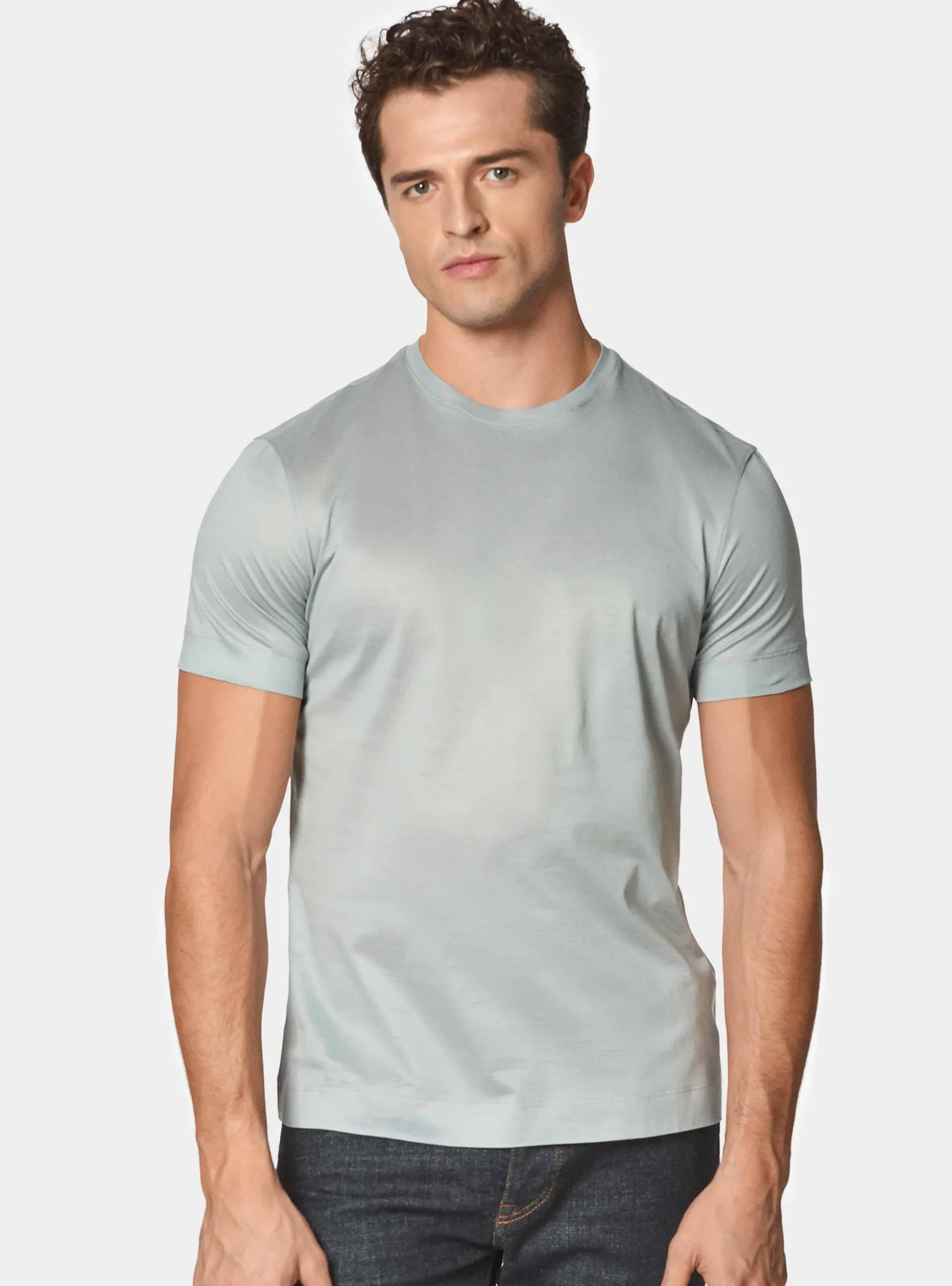 T-shirt mezza manica in filo di scozia