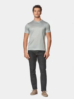 T-shirt mezza manica in filo di scozia