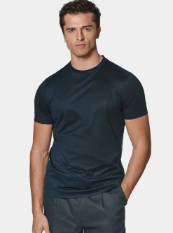 T-shirt mezza manica in filo di scozia