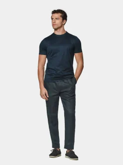 T-shirt mezza manica in filo di scozia