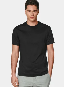 T-shirt mezza manica in filo di scozia