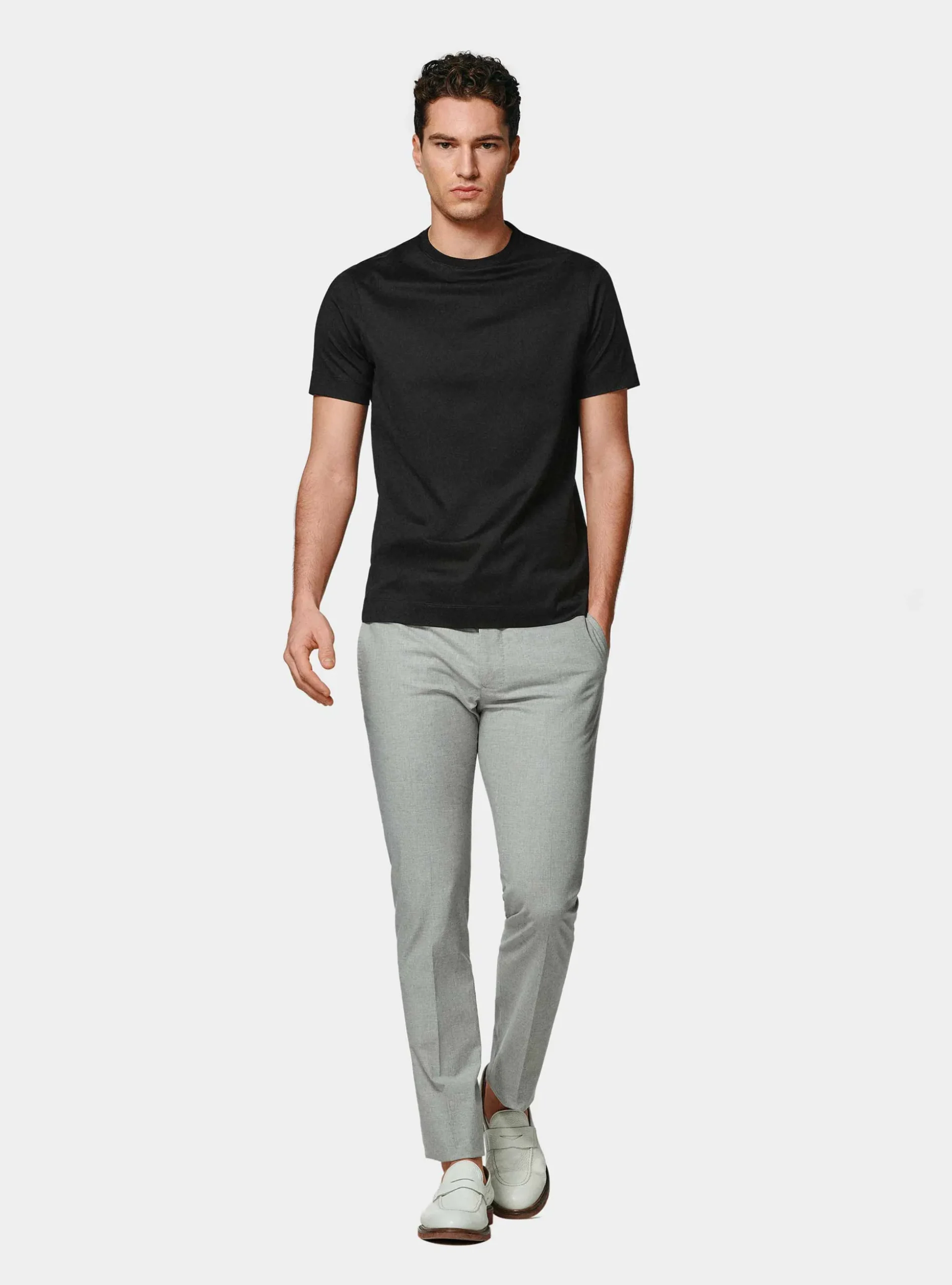 T-shirt mezza manica in filo di scozia
