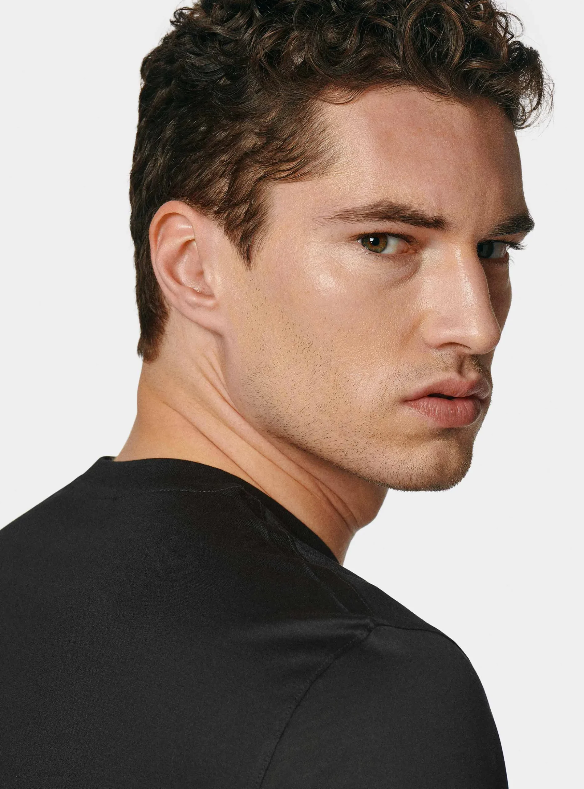 T-shirt mezza manica in filo di scozia